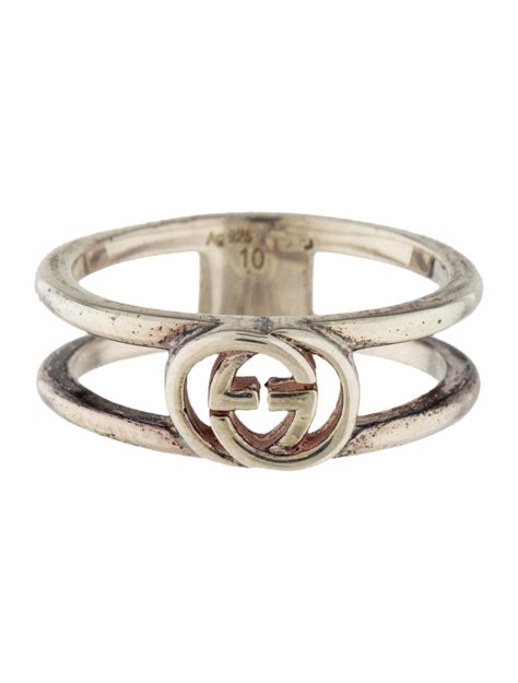 interlocking g thin open band gucci ring|gucci heart ring for sale.